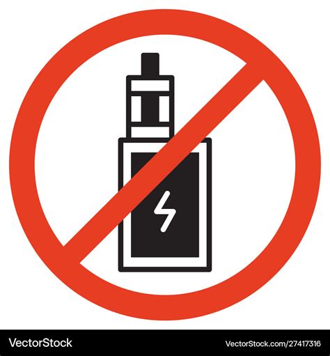 No vape icons no vaping prohibition sign Vector Image