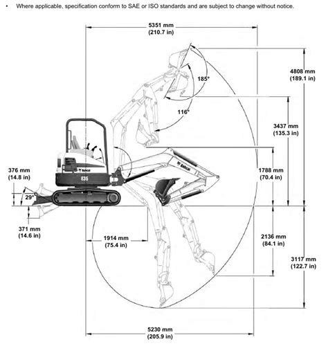 BobCat E35 - EXCAVATOR SPECIFICATIONS - E35 Excavator Machine ...