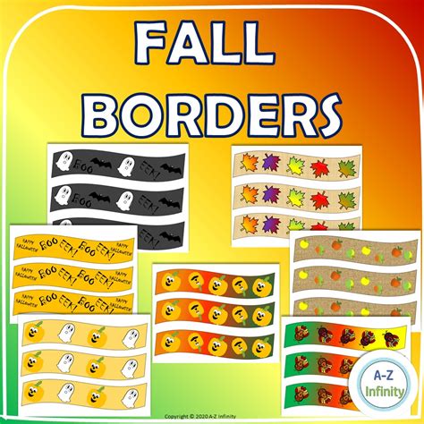 ASSORTED FALL BULLETIN BOARD BORDERS | Made By Teachers