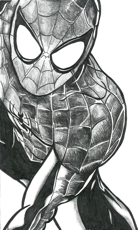 Spider Man Pencil Drawing