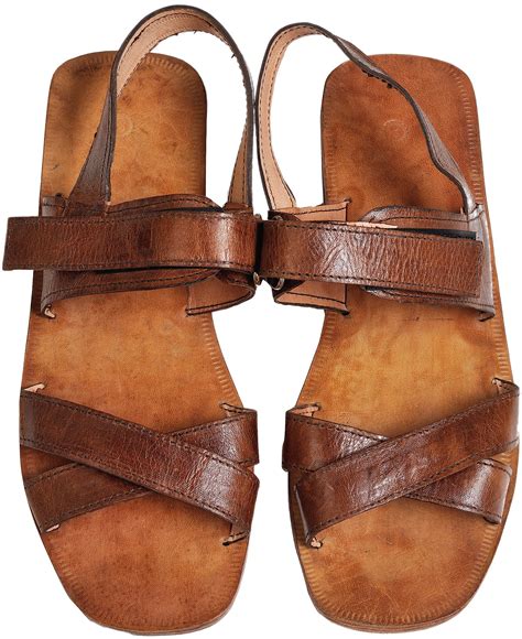 Brown Sandals for Men with Plain Straps