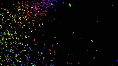 Confetti - 4K - Long - 120 Fps. Colorful Confetti Falling Slowly Over A ...