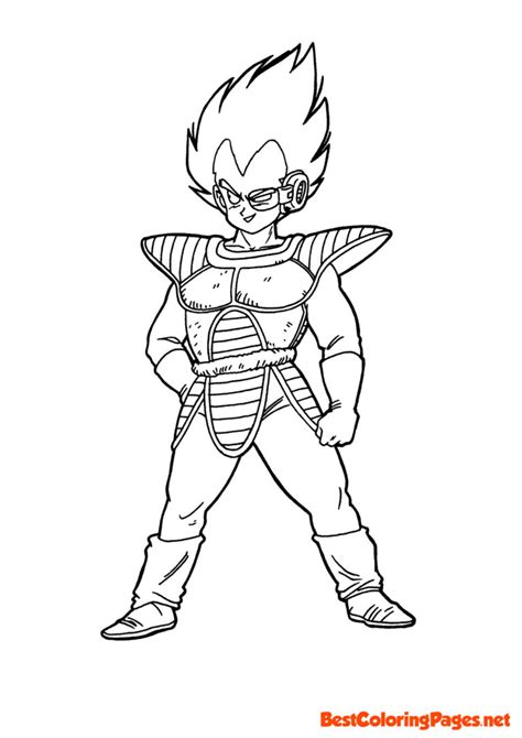 Vegeta - Free printable coloring pages