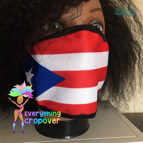 Puerto Rico Flag Face Mask Carnival J'ouvert Dust Mask / | Etsy