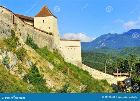 Fortress rasnov stock photo. Image of medieval, alley - 15925404