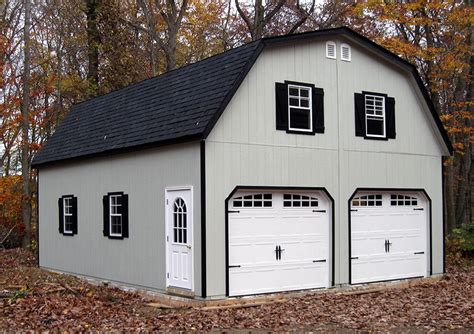 Prefab 2 Car Garage With Loft