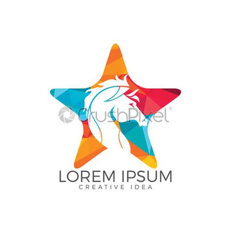 Star Horse logo design - stock vector 1892166 | Crushpixel