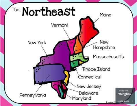 Northeast Region States and Capitals Diagram | Quizlet