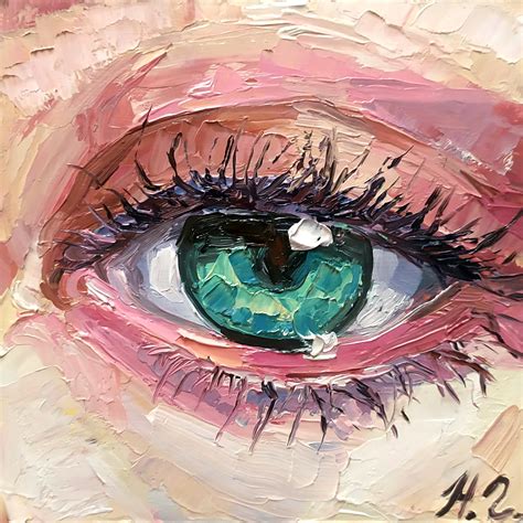 Eye Painting Original Art Portrait Painting Eye Artwork Oil | Etsy