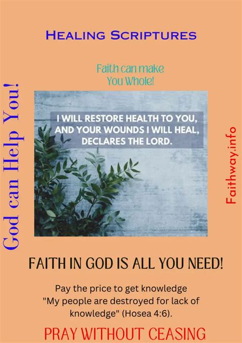 Healing Scriptures in the Old Testament: 22 Kjv Bible Verses - Faith Way