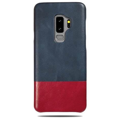 Personalized Peacock Blue & Red Samsung S9+ Leather Case - Kulör Cases