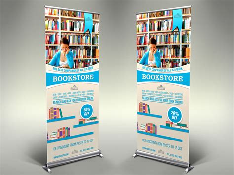 Bookstore Signage Rollup Banner Template by OWPictures on Dribbble