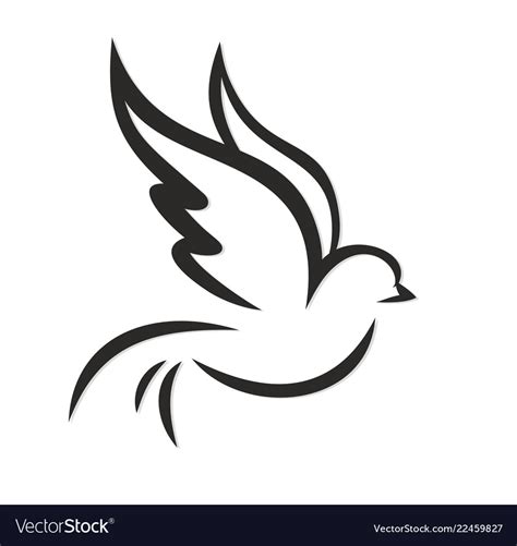 Logo of flying bird Royalty Free Vector Image - VectorStock