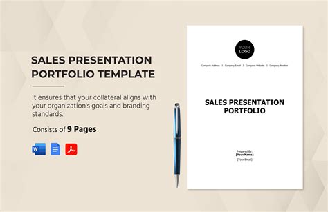 Sales Presentation Portfolio Template in Word, PDF, Google Docs ...