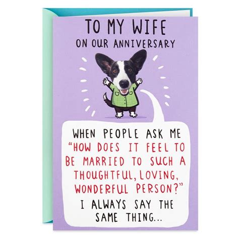 Married to a Wonderful Person Funny Anniversary Card for Wife ...