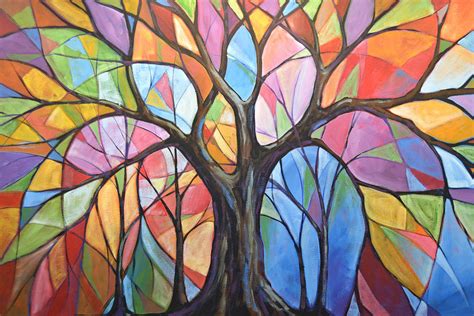 Abstract Tree Paintings - Painting Watercolor