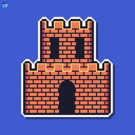 Super Mario Bros Castle : r/PixelArt