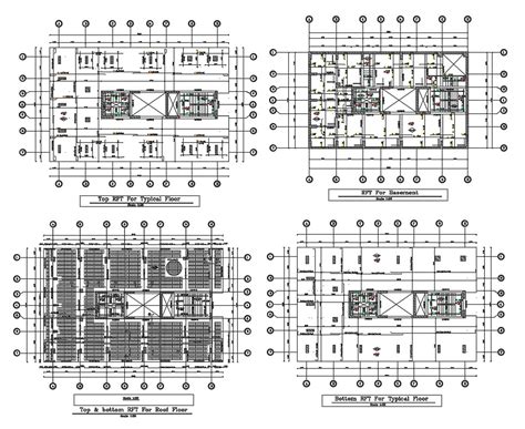 Raft Foundation Construction Plan download AutoCAD Drawing - Cadbull