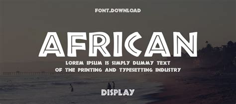 African Font Download | Free Font.Download