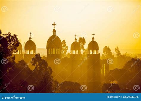 Ethiopian Orthodox Church at Dawn Stock Image - Image of exotic ...