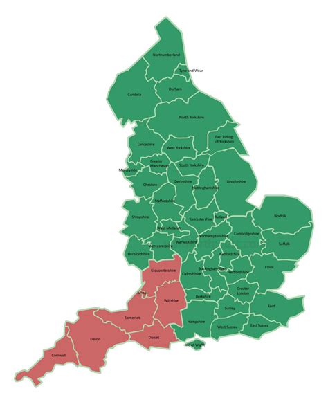 Download A Free Map Of South West England - SW England Map