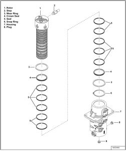 BobCat E35 - SWIVEL JOINT - Parts Identification