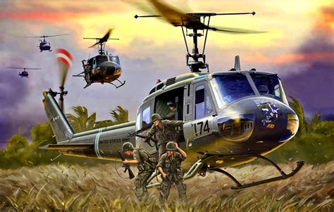 🔥 Free download Wallpaper M16 Helicopter US Army Landing M60 UH 1D ...