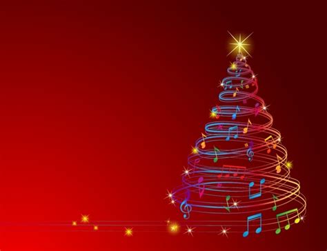 Musical Christmas Tree Free vector in Adobe Illustrator ai ( .AI ...