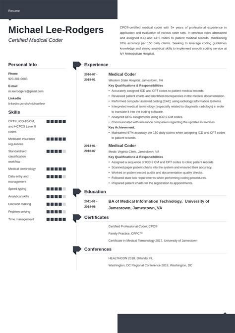 Sample Medical Coding Resume - RalphDayton Blog