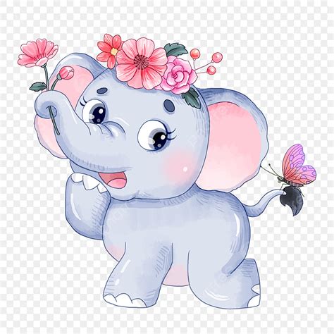 Baby Elephant Watercolor PNG Image, Watercolor Painting Of Cute Baby ...