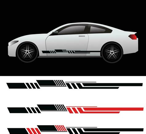 vector car decal background. car body wrap decal. modern car decals ...