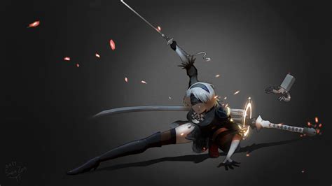 1920x1080 Resolution 2B Nier Automata Katana 1080P Laptop Full HD ...