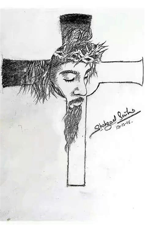 Jesus Cross Sketches