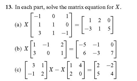 Solve Each Matrix Equation For X - Tessshebaylo