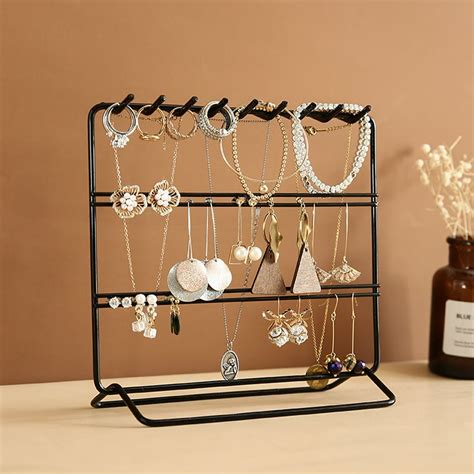 Generic - 3-layer Jewelry Earring Necklace Ring Organizer Stand Storage ...