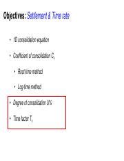 Soil Settlement Consolidation5 1 .pdf - Objectives: Settlement & Time ...