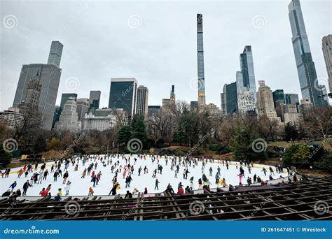 Ice Skating Wollman Rink In Central Park, Manhattan, New York City, NY ...