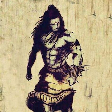 Angry Lord Shiva Sketch