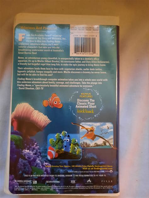 Vintage Disney's Finding Nemo VHS Movie - Etsy