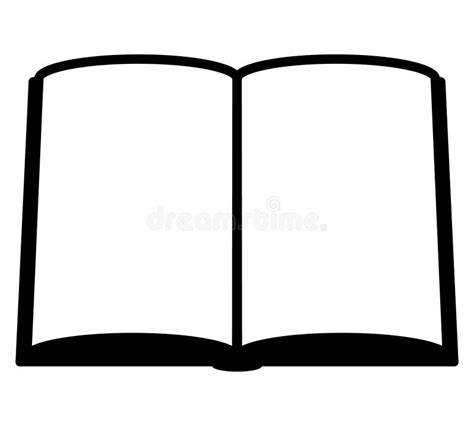 Book - Black and White Simple Symbol Icon of Open Book, Vector ...