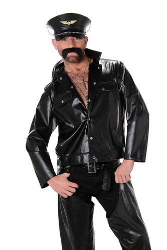 Biker Mens Fancy Dress 70s 1970s Motorbike Gang YMCA Occupation Adults ...