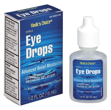 GRAINGER APPROVED Eye Drops, Liquid Solution, Box, Single Use ...