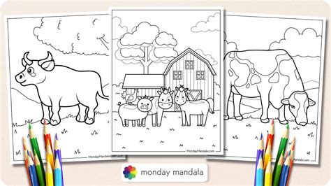 Kindergarten Farm Animal Coloring Pages