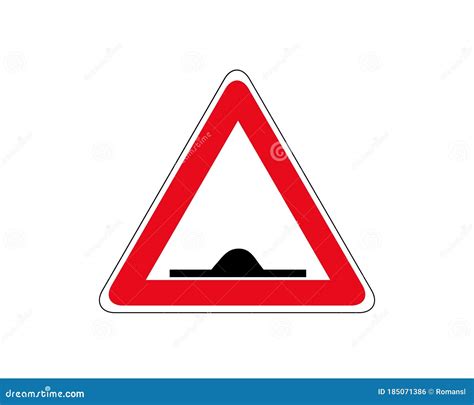 Speed Bumps Warning of Traffic Signs. Warning Bumps Road Sign Stock ...