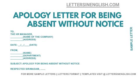 Apology Letter for Unplanned Leave - Sample Apology Letter to Boss for ...