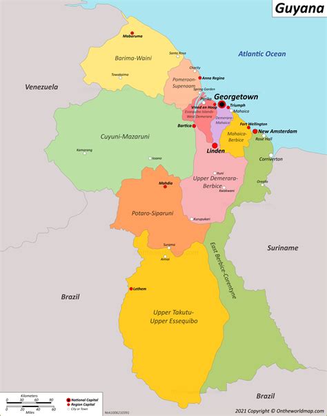 Guyana Maps | Detailed Maps of Co-operative Republic of Guyana