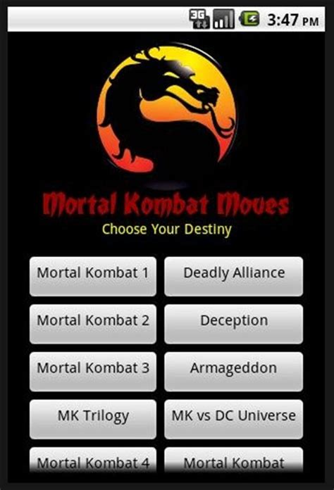 Mortal Kombat Moves APK Download for Android Free