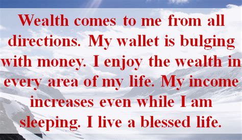 Wealth affirmations, Affirmations, Blessed life