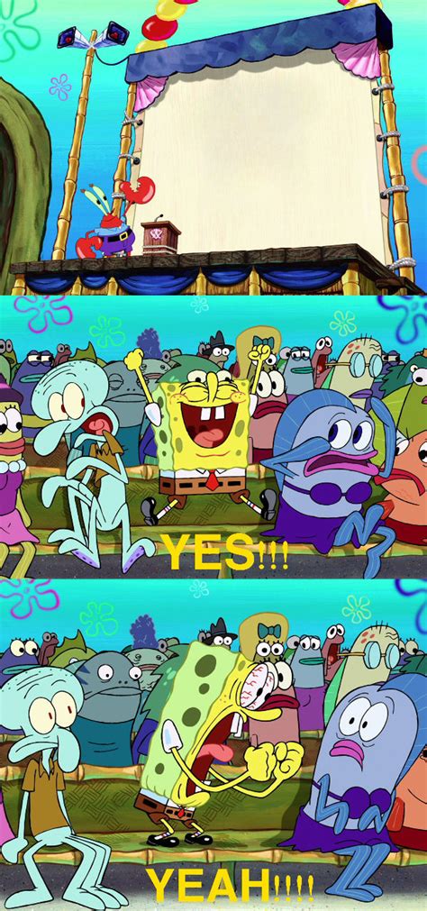 SpongeBob cheering over what by DracoAwesomeness on DeviantArt