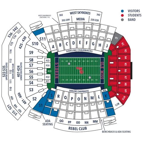 Seat Number Ole Miss Football Stadium Seating Chart - Stadium Seating Chart